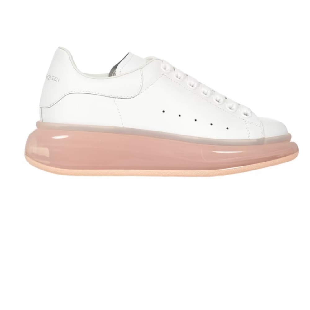 Alexander McQueen White and Pink Oversized Sneakers